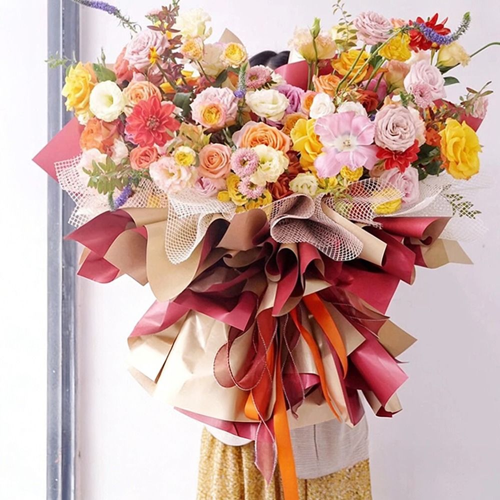 Flower Wrap Kraft - 50cm Breites Frischblumen-Einwickelpapier Hartes Garn DIY