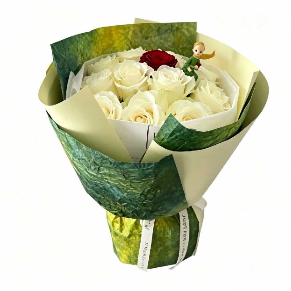 Flower Wrap Kraft - Frühlings-Farbverlauf Grünes Kraftpapier für Blumensträuße DIY