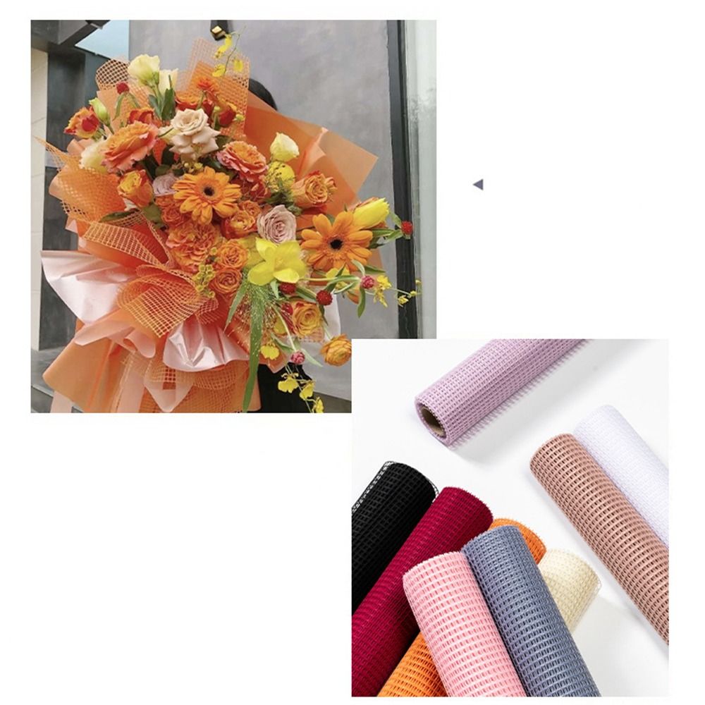 The Florist Supply - 50cm Breites Frischblumen-Einwickelpapier DIY Hartes Garn-Netz-Einwickelpapier