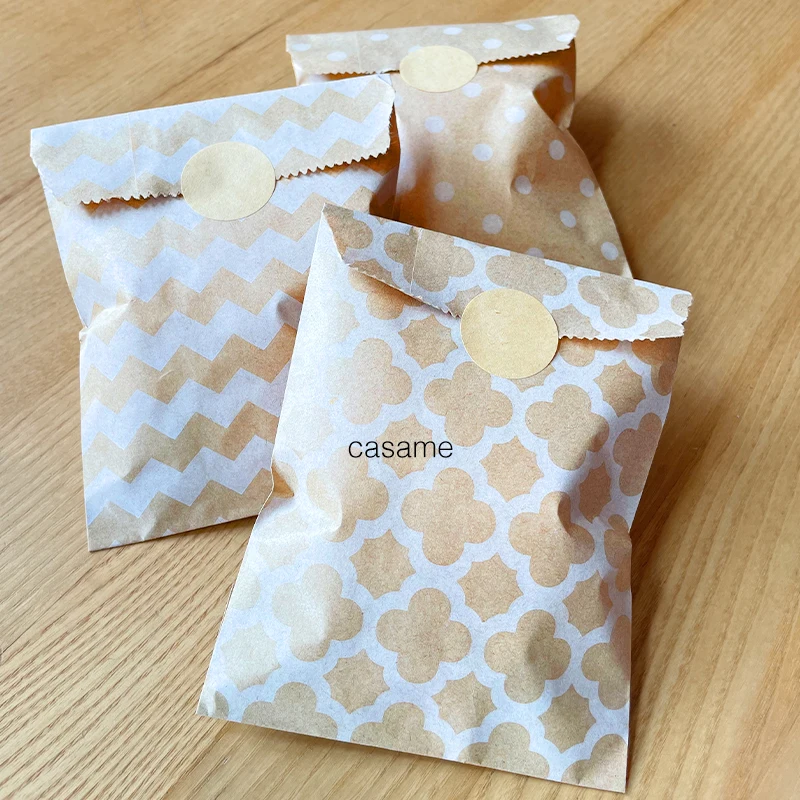 Flower Wrap Kraft - 25 Stück Kraftpapiertüten Süßigkeiten Keks Popcorn