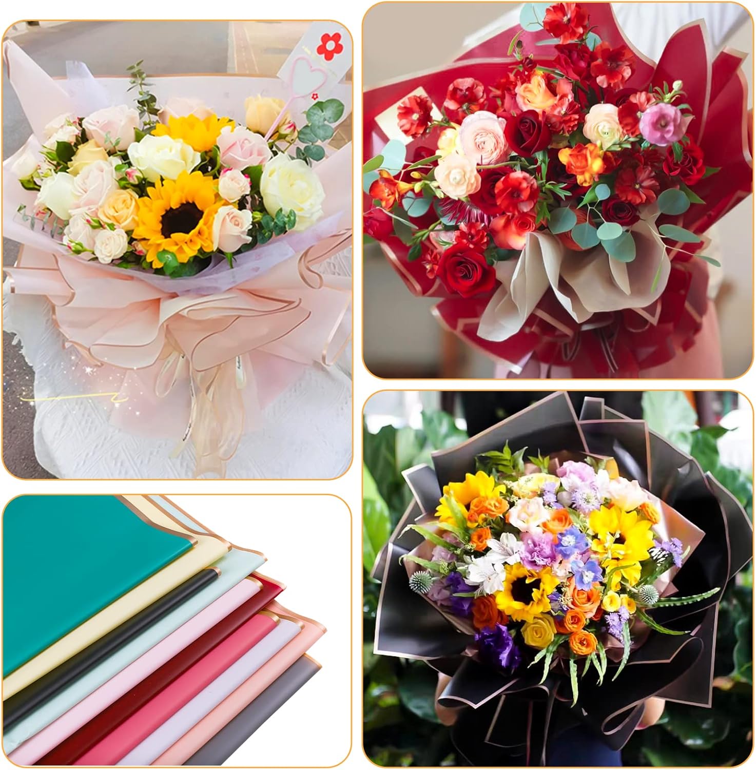 10 Blatt 8-farbiges Blumenstra – The Florist Supply Bewertung und Preis